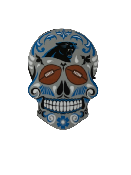 Iman Aminco Sugar Skull Magnet 3" Panthers