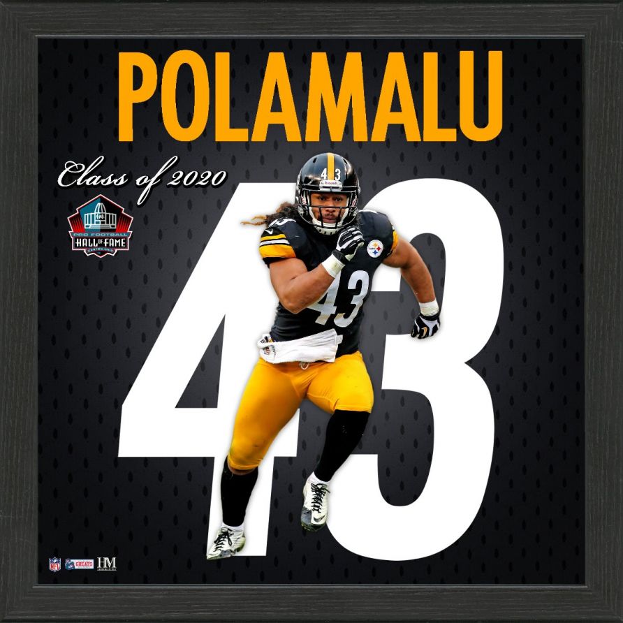 Cuadro Steelers Troy Polamalu Jersey Framed Photo